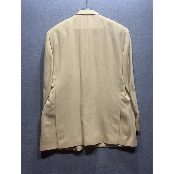 Zanetti Mens Wool Blazer Jacket Beige Size 58R Made in Italy NWOT - Picture 2 of 12